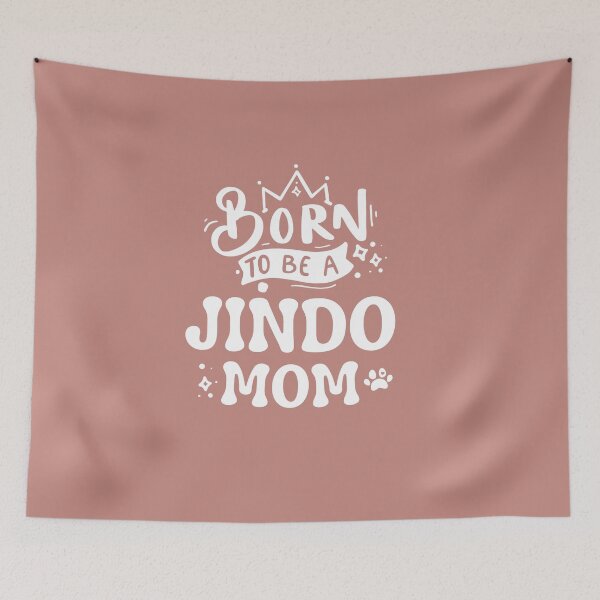 Item preview, Born to Be a Jindo Mom Dog Lover  | Gift for Korean Jindo Mom | Best Jin Mom Ever designed and sold by JooArtPrints  ★★★★★.
