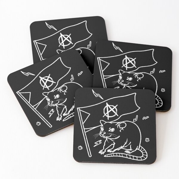 Item preview, Anarchist flag rat designed and sold by tsfea.