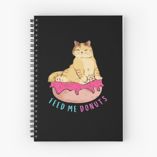 Item preview, Funny Feed me Donuts Cat designed and sold by Pixelish.