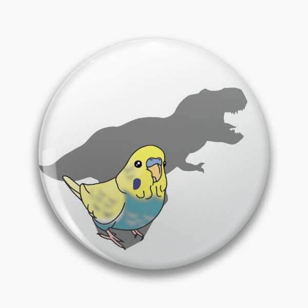 Item preview, T-rex Turquoise yellow Budgie designed and sold by FandomizedRose.