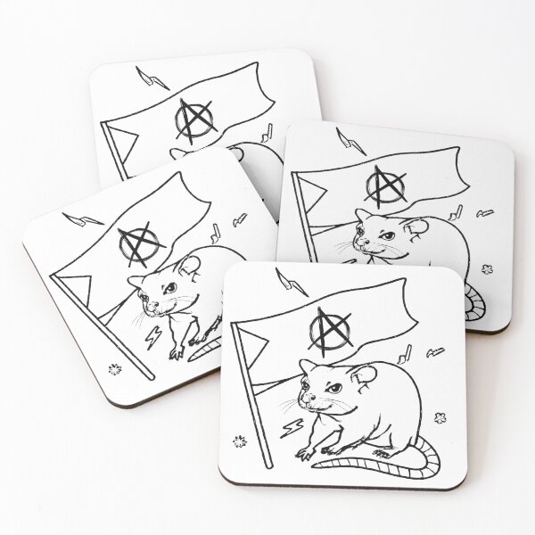 Item preview, Anarchist flag rat designed and sold by tsfea.