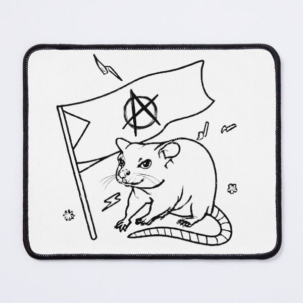 Item preview, Anarchist flag rat designed and sold by tsfea.
