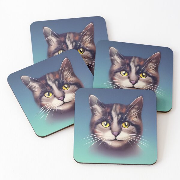 Item preview, Yellow Eyes Lovely Cartoonish Cat | designed and sold by Darlingly.