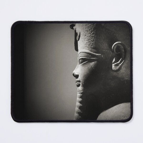 Item preview, Pharaoh Amenhotep III, profile, Black and white, vintage, archaeological museum in Luxor, ancient Egypt photography designed and sold by art-of-egypt.