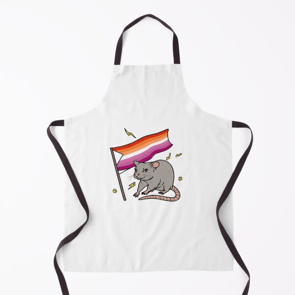 Item preview, LGBTQ cute lesbian pride flag rat designed and sold by tsfea.