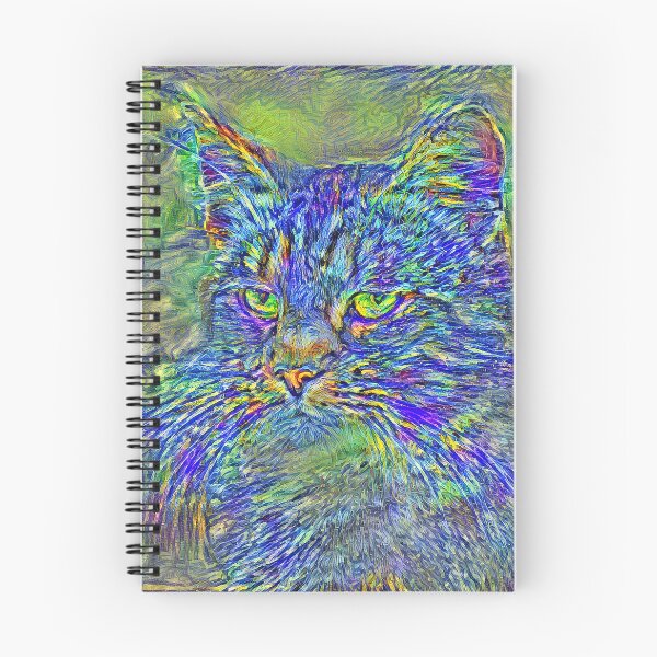 Item preview, Artificial neural style Post-Impressionism cat designed and sold by blackhalt.