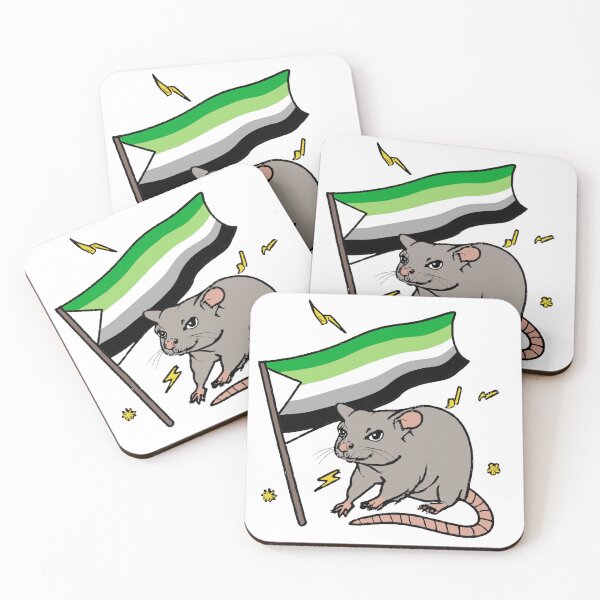 Item preview, LGBTQ cute aromantic pride flag rat designed and sold by tsfea.