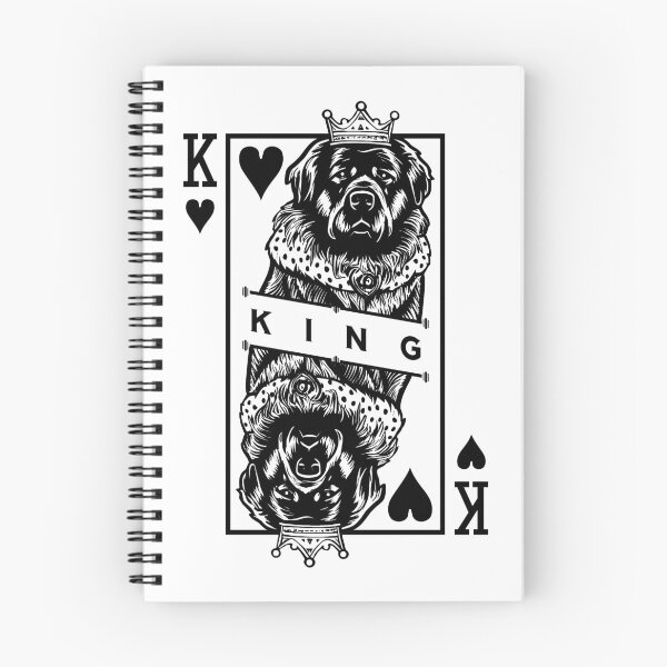 Item preview, Newfoundland King Of Hearts Funny Dog Playing Card Pop Art designed and sold by GrandeDuc.