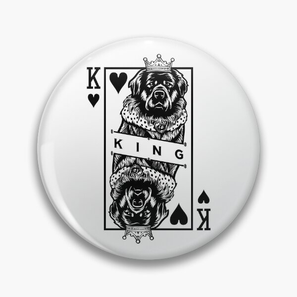 Item preview, Newfoundland King Of Hearts Funny Dog Playing Card Pop Art designed and sold by GrandeDuc.