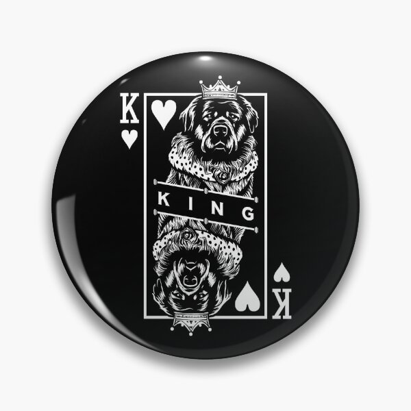 Item preview, Newfoundland King Of Hearts Funny Dog Playing Card Pop Art designed and sold by GrandeDuc.