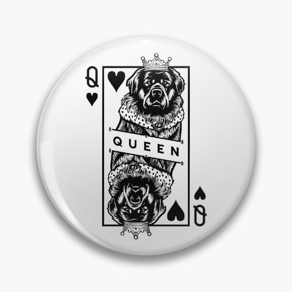 Item preview, Newfoundland Queen Of Hearts Funny Dog Playing Card Pop Art designed and sold by GrandeDuc.