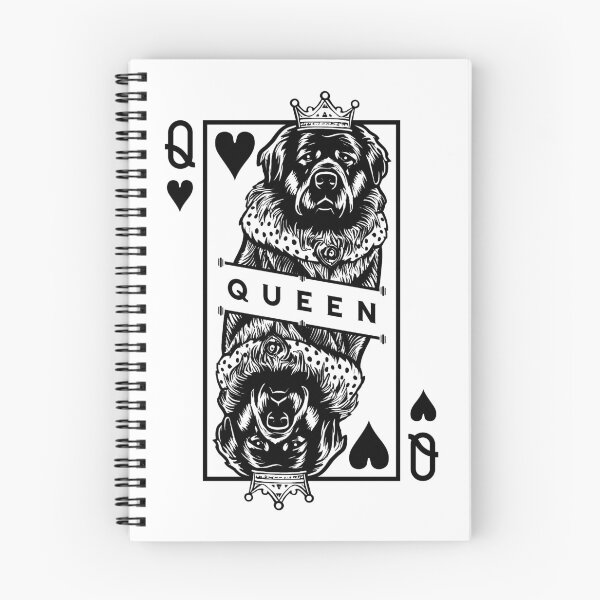 Item preview, Newfoundland Queen Of Hearts Funny Dog Playing Card Pop Art designed and sold by GrandeDuc.