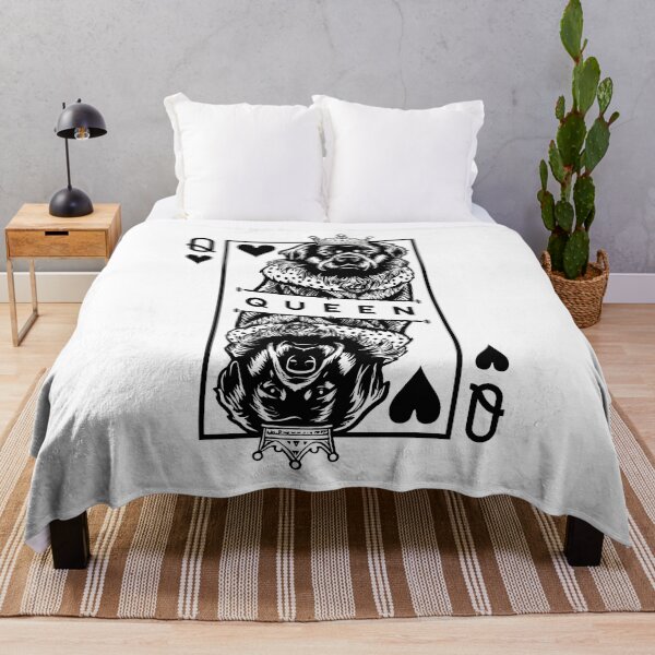 Item preview, Newfoundland Queen Of Hearts Funny Dog Playing Card Pop Art designed and sold by GrandeDuc.