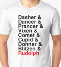 Christmas Reindeer and Rudolph Unisex T-Shirt