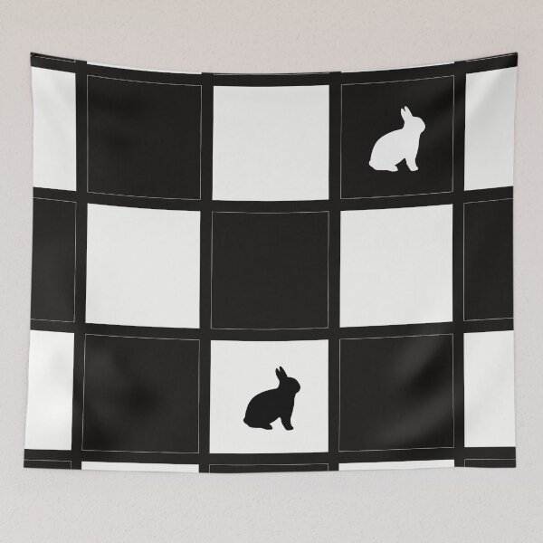 Item preview, rabbit checker designed and sold by Xatutik.art.