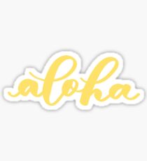 Aloha from Hawaii, Modern Brush Lettering Sticker