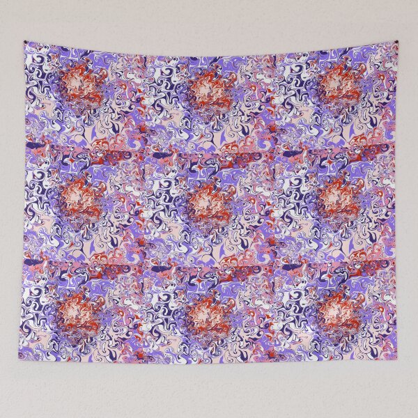 Item preview, Marbled and floral inpired allover pattern designed and sold by simplyart767.