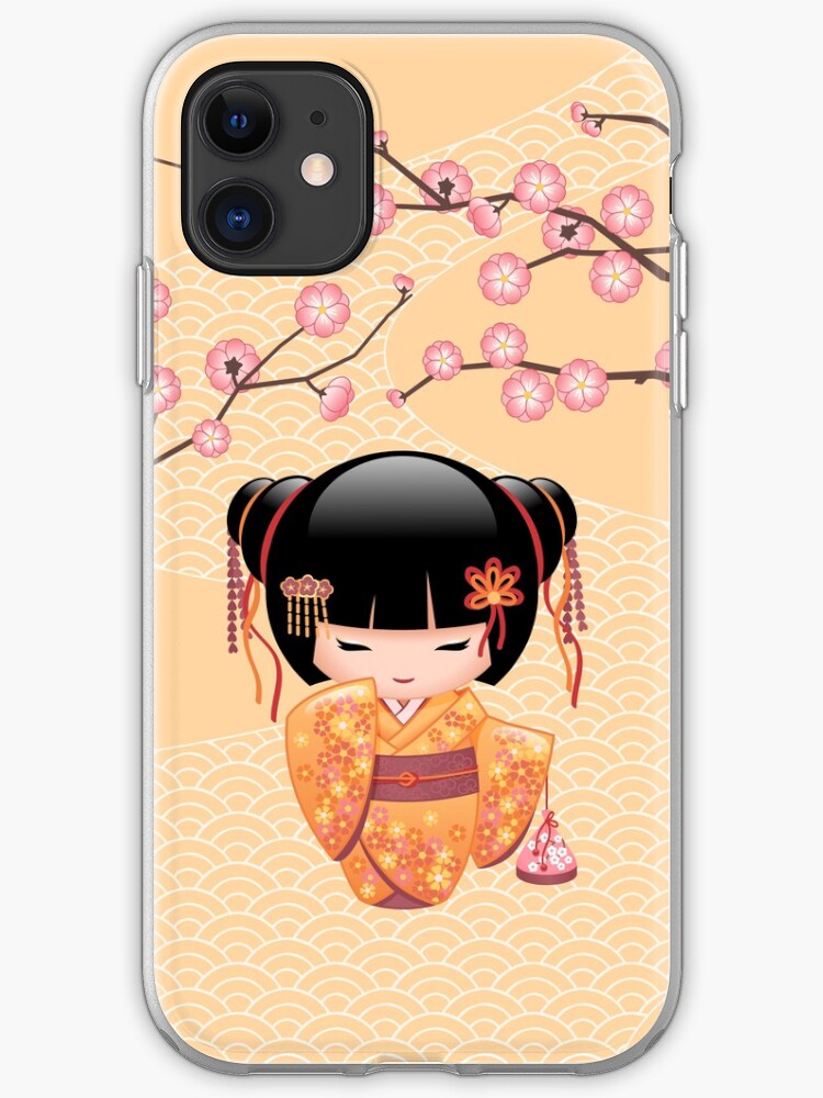 Japanese Red Sakura Kokeshi Doll iphone 11 case Japanese Red Sakura Kokeshi Doll iphone 11 case