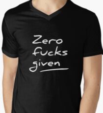 Zero fucks given Men's V-Neck T-Shirt