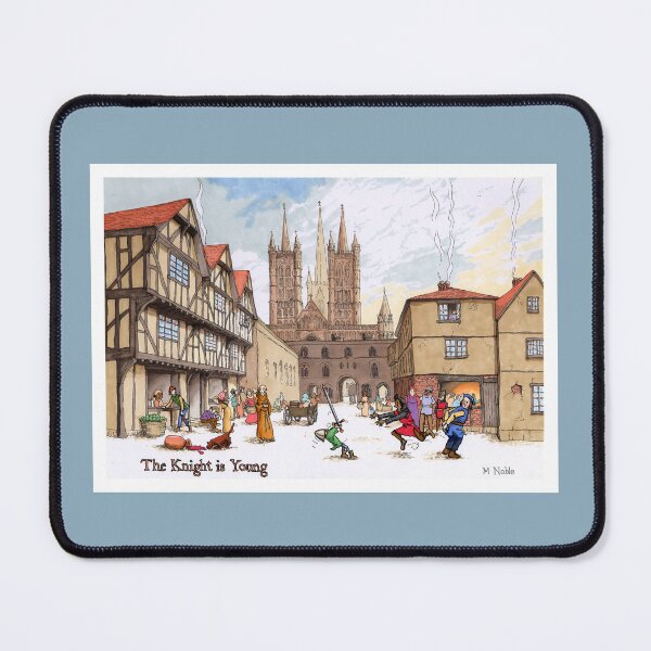 Item preview, The Knight is Young - Medieval humor poster designed and sold by MNoblestudio.