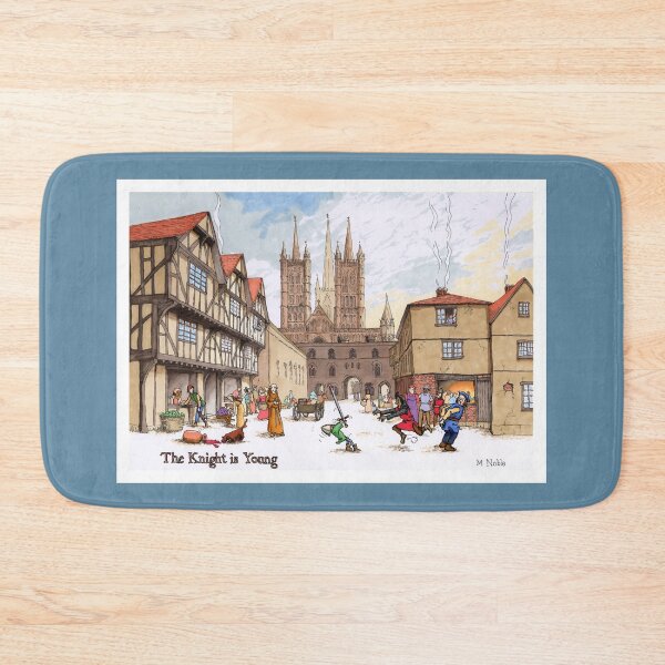 Item preview, The Knight is Young - Medieval humor poster designed and sold by MNoblestudio.
