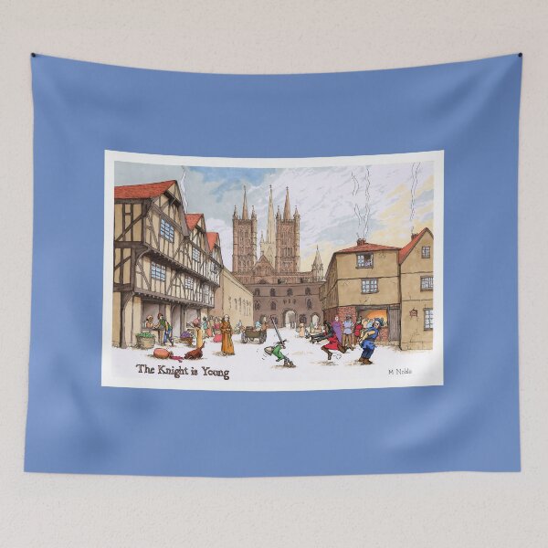 Item preview, El caballero es joven - Cartel de humor medieval designed and sold by MNoblestudio.