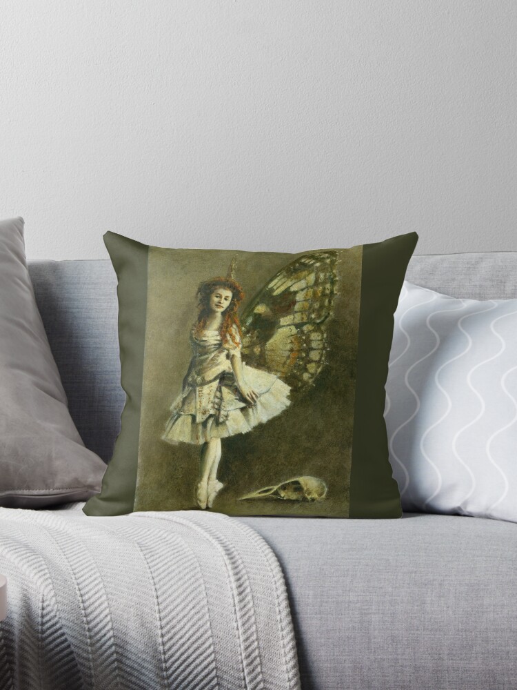 Goth Fairy Throw Pillow