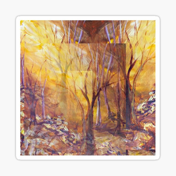 Autumn in Wolf Wood - TSteele.Art - Acrylic Painting Sticker