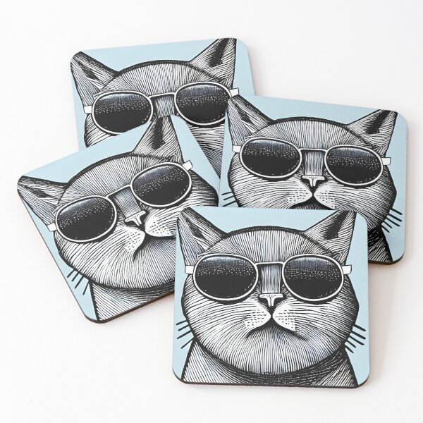 Item preview, Charismatic Vibe Cat with Black Sunglasses |  designed and sold by Darlingly.