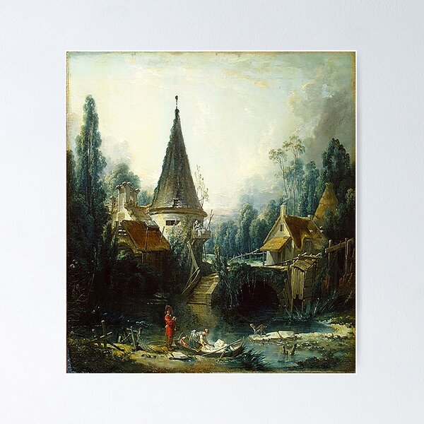 Item preview, François Boucher Landscape near Beauvais designed and sold by MARWA-STORE.