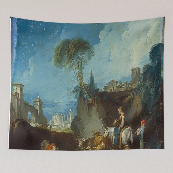 Item preview, Francois Boucher Crossing the Bridge designed and sold by MARWA-STORE.