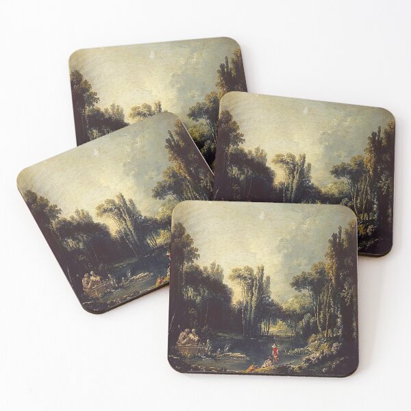 Item preview, François Boucher Landscape with a pond (1746) designed and sold by MARWA-STORE.