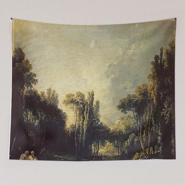 Item preview, François Boucher Landscape with a pond (1746) designed and sold by MARWA-STORE.