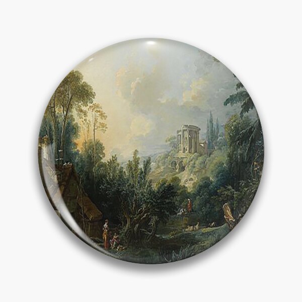 Item preview, François Boucher Landscape with a Watermill 1740 designed and sold by MARWA-STORE.