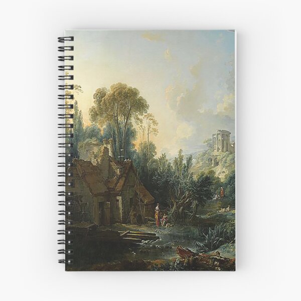 Item preview, François Boucher Landscape with a Watermill 1740 designed and sold by MARWA-STORE.
