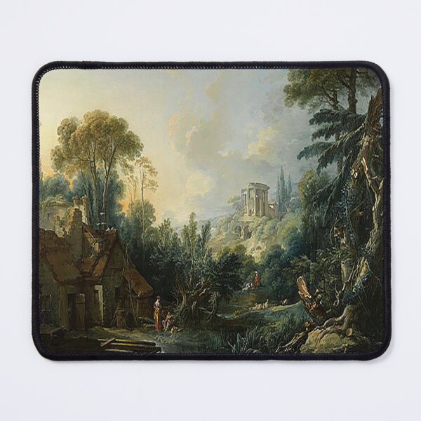 Item preview, François Boucher Landscape with a Watermill 1740 designed and sold by MARWA-STORE.