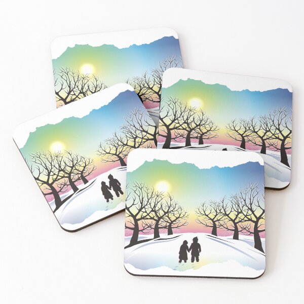 Item preview, Winter Snow Landscape - Brother and Sister designed and sold by CreativNode.