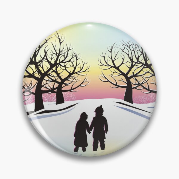 Item preview, Winter Snow Landscape - Brother and Sister designed and sold by CreativNode.