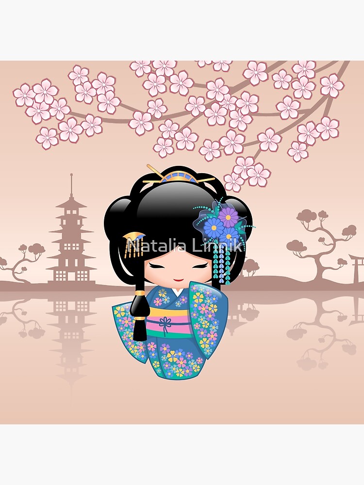 Muñeca japonesa Keiko Kokeshi de chibibikun