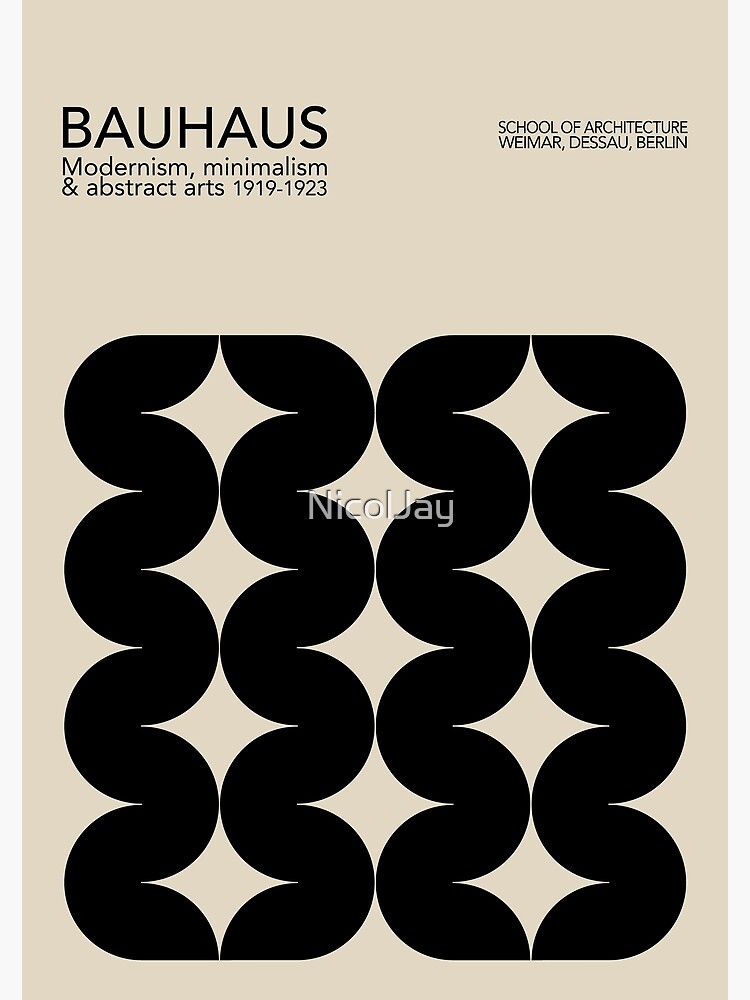 Modernist Black Bauhaus  Poster for Sale by NicolJay