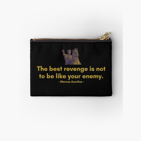 Item preview, Marcus Aurelius | The best revenge is not to be like your enemy. | Golden Motivational Quote designed and sold by Philosopherous.