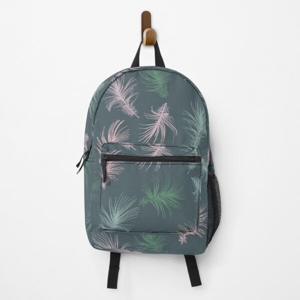 Item preview, Green pattern with hand drawn feathers designed and sold by HannaShvaikova.