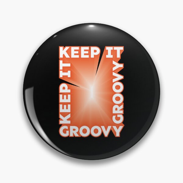 Item preview, Keep It Groovy 3D text orange white designed and sold by hockeng.