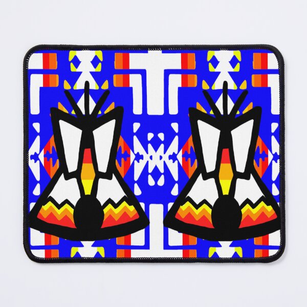 Item preview, Blue / Fire Color / White Tipi Native Blanket Print designed and sold by JMWCD.