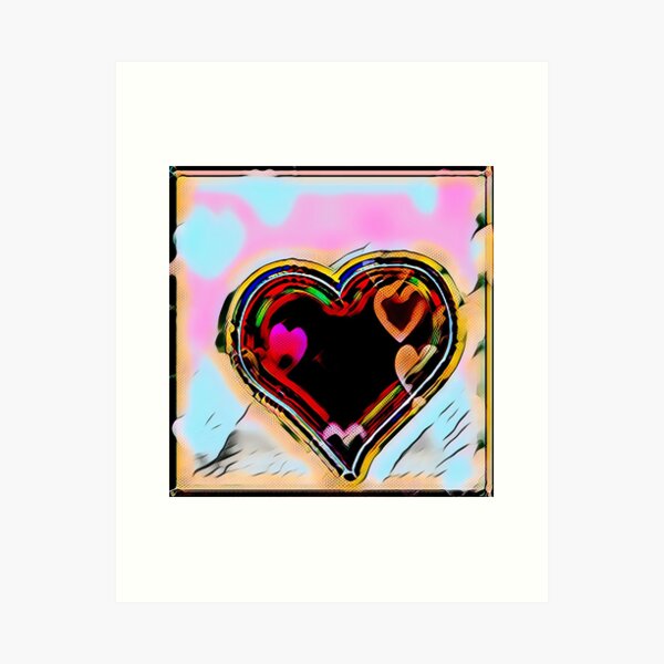 LoveHouse Love Heart Canvas Wall Art Romantic Artwork Valentines Painting  Prints for Couple and Girl Friend
