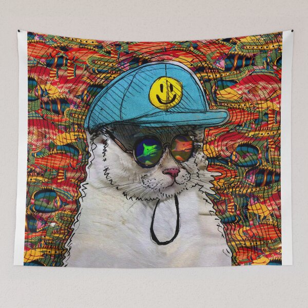 Item preview, Create Art History - Cat with Fish designed and sold by AGuillotinette.