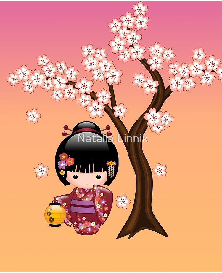 / Sakura et Fuji Kokeshi Poup/ée/