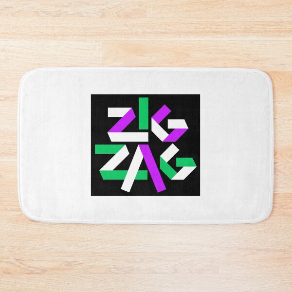 Item preview, Zig Zag (black square) original design  designed and sold by pop-and-bee.