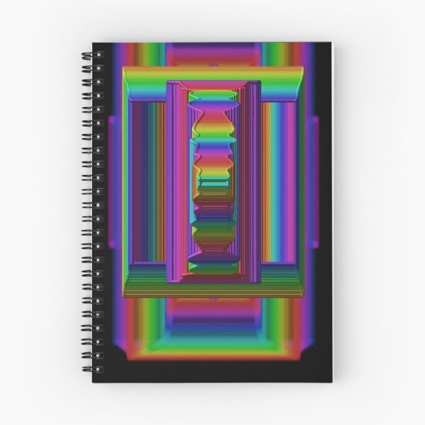 Item preview, 3D geometric techno neon rainbow stargate designed and sold by neonmoonwaves.