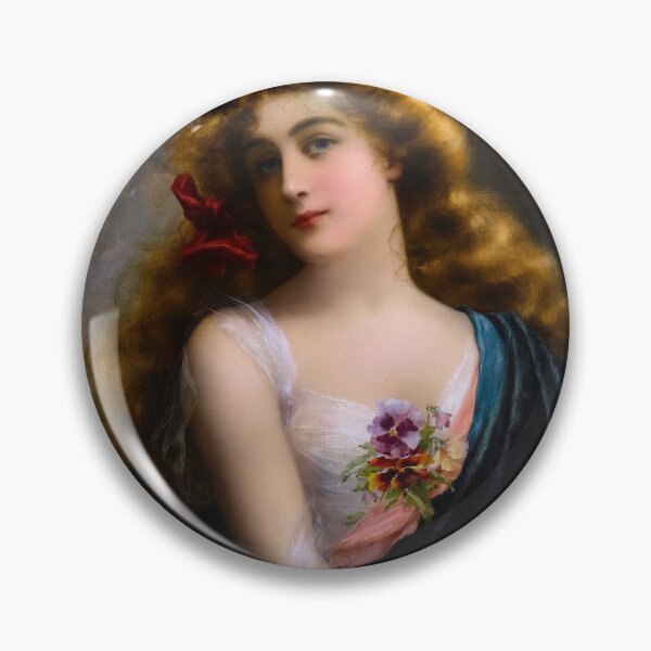Item preview, An Auburn Beauty by Emile Vernon Remastered Xzendor7 Vintage Illustration Art Reproductions designed and sold by Xzendor7 Digital Art Creations.